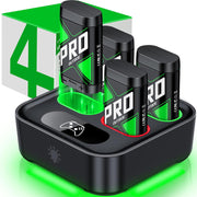 Esywen Xbox Controller Rechargeable Battery Pack, 4PCS 4080mAh with Charger Station, Compatible with Xbox One, One S, One X, One Elite, Series X, Series S Q194-WM-MN-US