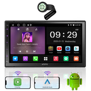 ATOTO Double Din Car Stereo, 7-Inch Touchscreen, Apple Carplay & Android Auto, Bluetooth & WiFi, Built-In GPS Navigation, 2 GB RAM, 32 GB Storage, Black, A5