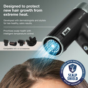 Shark SpeedStyle Professional Lightweight Ionic Hair Dryer, High-Velocity 100 mph, Intelligent Heat Regulation, Spearmint Green, 1800W, HD701GN