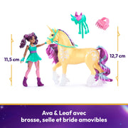 Unicorn Academy 6069631 Ava & Leaf Set - Posable Doll & Unicorn Toys with Accessories