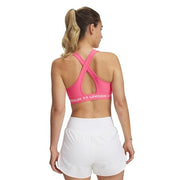 Under Armour Crossback Mid Sports Bra - Super Pink - M