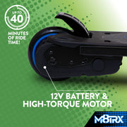 M8TRIX MX-ES12 Blue 12V Electric Scooter for Kids Ages 6-12, Blue