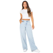 Celebrity Pink Wide Leg Trouser Pocket Jean, M - Machine Washable