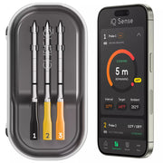 CHEF iQ CQ60-3C-Z1-E Smart Wireless Meat Thermometer, WiFi Unlimited Range, 5 Sensors, 3 Ultra-Thin Probes