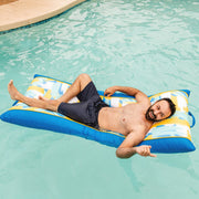Comfort Research Big Joe Kona Pool Lounger with Built-In Headrest, Paintbrush Yellow, Double-Sided Mesh Fabric, Quick-Drying, 5.5 ft, Supports 250 lb