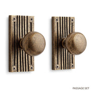 Traeger Solid Brass Entrance Door Set - Knob - 2-3/8