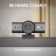 Logitech MX Brio 705 Webcam, 4K Ultra HD, AI-Powered Image Enhancement, Dual Microphones, USB-C, Graphite, 960-001529