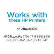 HP 952 Black Original Ink Cartridge, Monochrome, 900 Page Yield, Eco-Friendly Design, F6U15AN