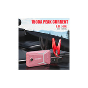 GOOLOO GE1500-PINK 1500A Peak 12V Battery Car Jump Starter, Pink