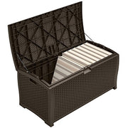 Suncast Wicker 99 Gal. Resin Deck Box-DBW9200