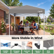 GVDV Canopy Tent, 10x10 ft Outdoor Pop Up Gazebo, Adjustable Height, Heavy Duty Steel Frame, UV Resistant Light Grey