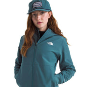 The North Face Women's Shelbe Raschel Fleece Hooded Jacket, WindWall Wind Resistant, Water Repellent, Soft Fleece Lining, Space Blue, X-Large, NF0A84JJ