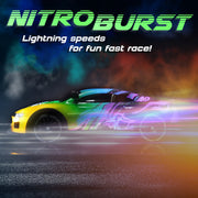 USA Toyz 2025 High-Speed Drift Racing RC Car, Blue, 1:16 Scale, 2.4GHz Remote, LED Headlights, USB Rechargeable