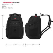SwissGear Stride ScanSmart Laptop Backpack, Padded 17