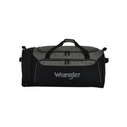 Wrangler 36-Inch Jumbo Collapsible 3-Wheel Rolling Locker Duffel, Black, Oversized Travel Bag, WRW-83036-001