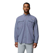 Columbia Men's PFG Bahama II Long Sleeve Fishing Shirt, UPF 30 Sun Protection, Quick-Dry Nylon, Relaxed Fit, New Moon, Large, 1011621556L