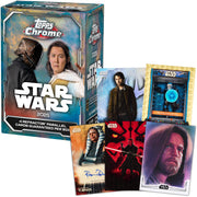 Topps 2025 Chrome Star Wars Value Box, 40 Trading Cards with Autograph Inserts, Chrome Parallels