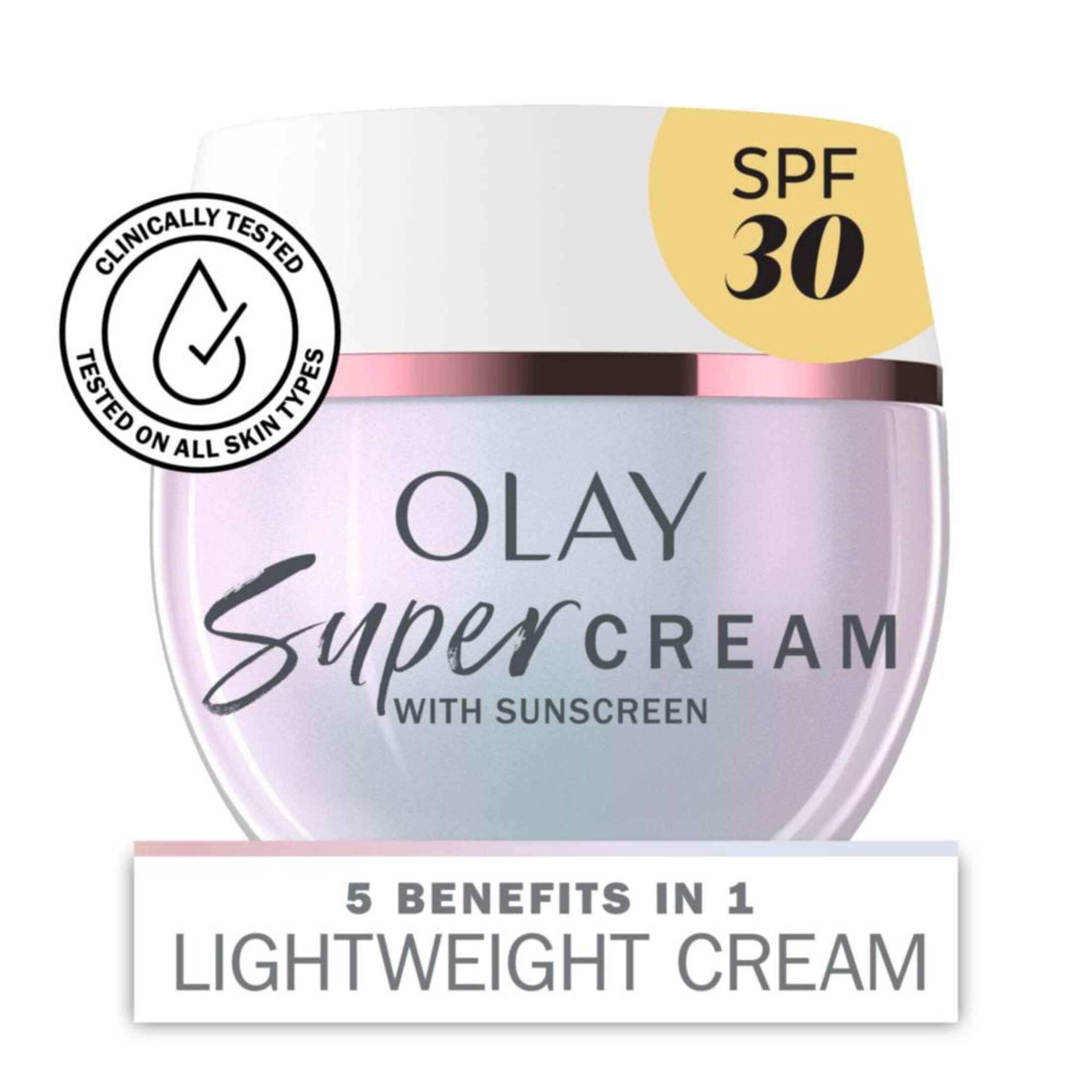 Olay 91940679 Super Facial Moisturizer SPF 30 - Lightweight Cream - 1 ...