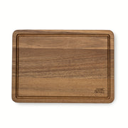 Thyme & Table Medium Acacia Wood Cutting Board with Juice Grooves and Non-Slip Feet, 10