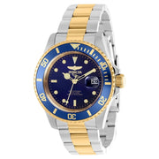 Invicta Pro Diver Quartz Men's Watch, 40mm Stainless Steel Case, Blue Dial, Gold-Tone Link Bracelet, 37158