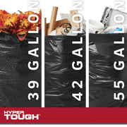 Hyper Tough 39-Gallon Drawstring Outdoor and Lawn Trash Bags, 1.1 MIL Thickness, 30 Count