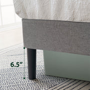 Mainstays MS34007783710AQ Upholstered Platform Bed, No Box Spring Needed, Queen Gray