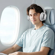 VEATOOL T1 Bluetooth Over-Ear Headphones, Advanced Noise-Canceling, 72H Playtime, Foldable Lightweight Design, Memory Foam Ear Cups, Silver