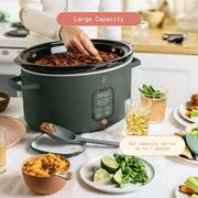 Beautiful 19388 6 Qt Programmable Slow Cooker, Thyme Green