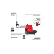 Milwaukee 2915-22DE M18 FUEL 18V Lithium-Ion Brushless 1-1/8 in. Cordless SDS-Plus Rotary Hammer/Dust Extractor Kit, Two 6.0Ah Batteries
