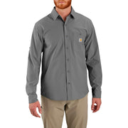 Carhartt Men's Force Sun Defender Relaxed Fit Lightweight Long Sleeve Button-Down Shirt, Steel, 4XLarge, 106552