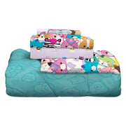 Squishmallows 7B0686 Full Bed in a Bag Comforter and Sheets Reversible Microfiber, Full