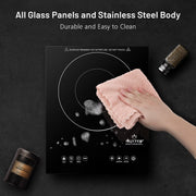 Duxtop E200AIR/ 9500STIR 1600W Single Burner Electric Cooktop, Electric Hot Plate for Cooking