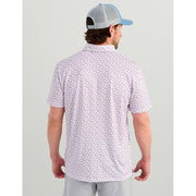 Huk Printed Pursuit Performance Polo - White Redfish - L