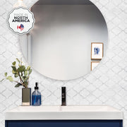 Smart Tiles Peel and Stick Backsplash - X-Large 5 Sheets of 22.56'' x 11.58'' 3D Adhesive Tile for Kitchen, Bathroom, Wall Tile, Arabesco White, Pack of 5 (SM1177G-05-QG_FBA)