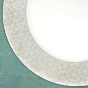 Corelle Brands Knox 18-Piece Dinnerware Set, Triple-Layer Vitrelle Glass, Sage-Grey Geometric Pattern, Service for 6
