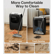 VicTsing Touchless Automatic Dustpan Vacuum with Infrared Sensor, 2 Cleaning Modes, 6 Disposable Dust Bags, Nozzle Attachment, Electric Floor Cleaner for Pet Hair and Home Use, GEHM914CBUSPT