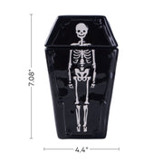 Way To Celebrate Halloween Ceramic Coffin Treat Jar, Black, 25 oz