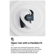 Cleer ARC II Open-Ear True Wireless Bluetooth Headphones with Snapdragon Sound, Dual Mic, IPX5 Sweat Resistant, 35 Hours Playtime, Blue