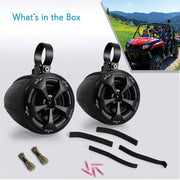 Pyle Marine Off-Road Speaker System, 4 Inch Dual Waterproof, 800W, Black, PLUTV41BK