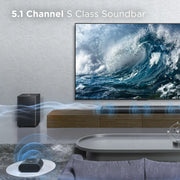 TCL S510W S Class 5.1 Channel Sound Bar with DTS Virtual:X, Built-in Center Channel Speaker, Surround Sound Speakers and Wireless Subwoofer