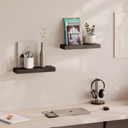 Ballucci Floating Wall Shelves, 2-Pack, 55 in, Natural Oak Finish, Invisible Metal Brackets, 6 in Deep AZ-HAFS09NO-2