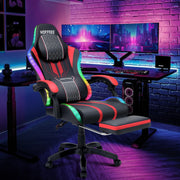 Hoffree 2038711 Big and Tall Gaming Chair with Speakers Red