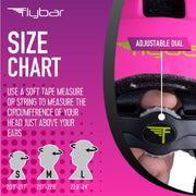 Flybar Kids Bike Helmet, Adjustable Dial Fit, Dual Certified Multi-Sport Protection, Pink, Small, FBYTH-P-SM