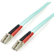StarTech 3m Aqua Multimode OM3 50/125 Duplex LSZH Fiber Patch Cable LC-LC A50FBLCLC3