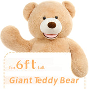 MaoGoLan W161_3_180 Giant Teddy Bear 6-ft Large Stuffed Animals Plush Toy, Brown