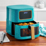 The Pioneer Woman Air Fryer, 5.8 Qt, Teal Speckle, 1500W, Digital Touch Control, 6 Presets, PW8502294814-02
