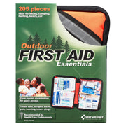 First Aid Only Outdoor First Aid Kit, 205 Pieces, Compact Hi-Visibility Orange Fabric Case, Multi-Use Bandages and Antiseptics, FAO-440