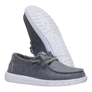 Hey Dude Wendy Wool Cozy Loafers for Women, Charcoal Grey, Size 9M, Lightweight Slip-On Casual Shoes