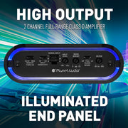 Planet Audio MB600.2D 2 Channel Class D Car Amplifier, 600 Watt, Full Range, Black