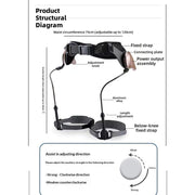 Robotic Exoskeleton Adjustable Bionic Leg Support Walking Assist Device Black